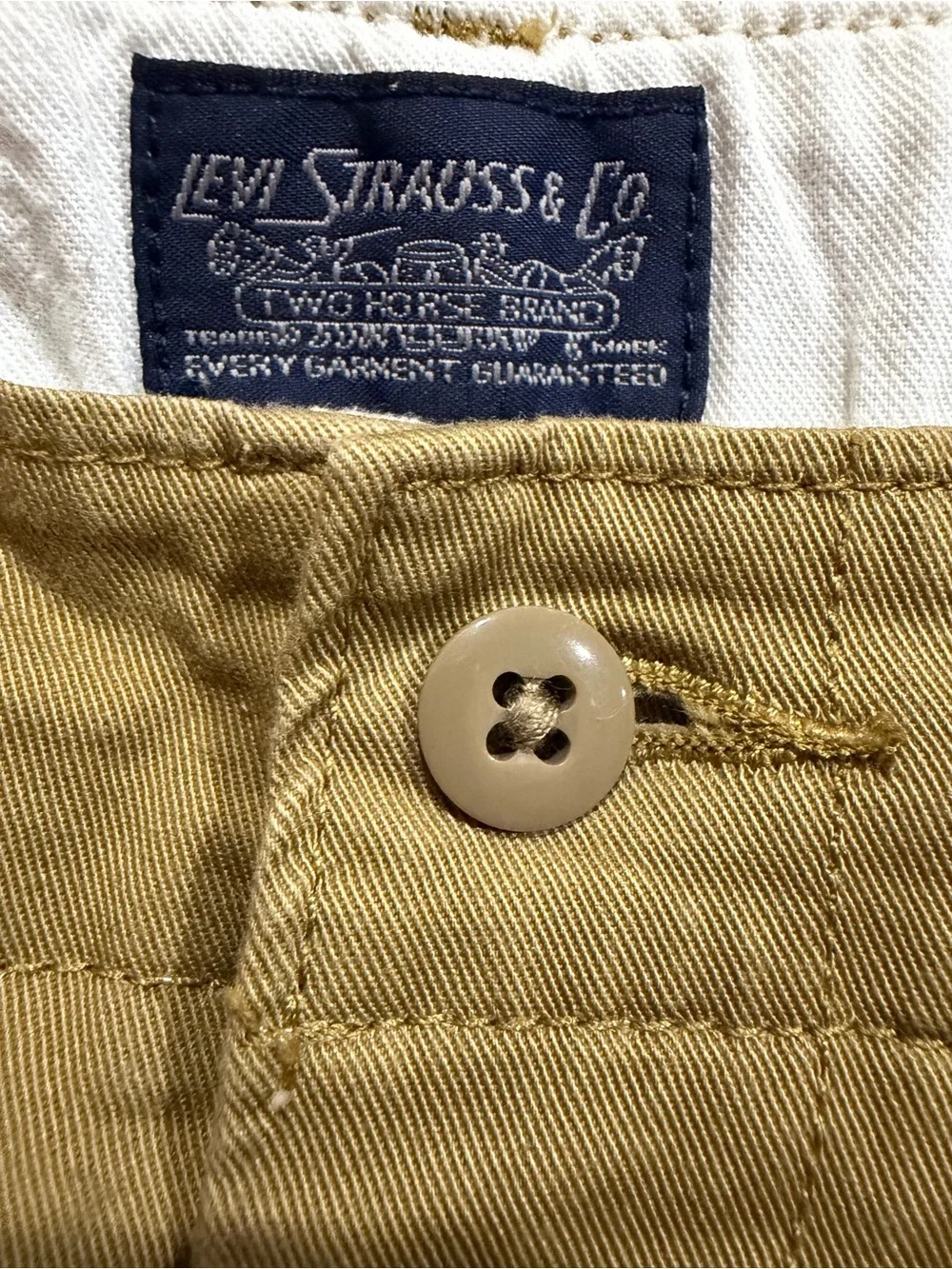Levi’s Regular Taper Chino Pants Men’s 38x28 British Khaki Stretch